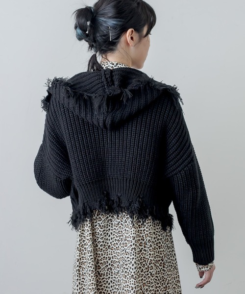 RASVOA(ラスボア)の「ダメージニットパーカー(ニット/セーター・レディース・オフホワイト/ブラック・FREE)」の18枚目の写真