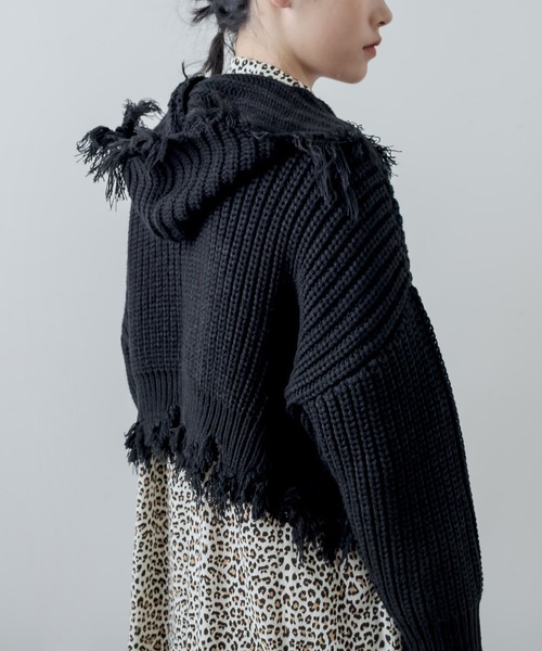 RASVOA(ラスボア)の「ダメージニットパーカー(ニット/セーター・レディース・オフホワイト/ブラック・FREE)」の17枚目の写真