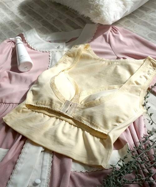 SweetMommy（スウィートマミー）の「フロント調節　熟睡コットン ナイトブラ（ナイトブラ・レディース・ブラック/ネイビー/ベビーピンク/ブルー/イエロー系その他・L/LL/M/3L）」の4枚目の写真