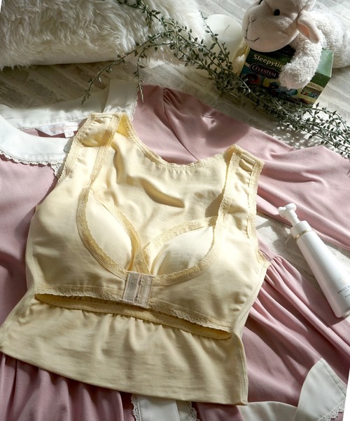 SweetMommy（スウィートマミー）の「フロント調節　熟睡コットン ナイトブラ（ナイトブラ・レディース・ブラック/ネイビー/ベビーピンク/ブルー/イエロー系その他・L/LL/M/3L）」の6枚目の写真