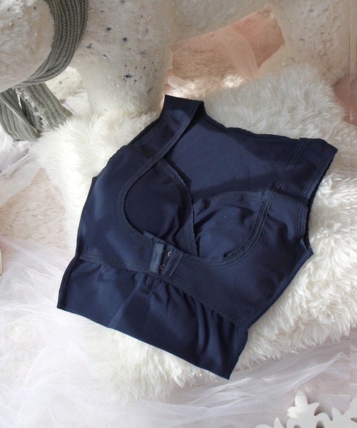 SweetMommy（スウィートマミー）の「フロント調節　熟睡コットン ナイトブラ（ナイトブラ・レディース・ブラック/ネイビー/ベビーピンク/ブルー/イエロー系その他・L/LL/M/3L）」の9枚目の写真