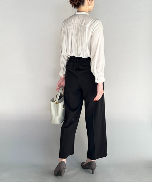 PICCIN(ピッチン)の「センタープレスストレートパンツ(スラックス・レディース・ブラック/ネイビー・M/L)」の17枚目の写真