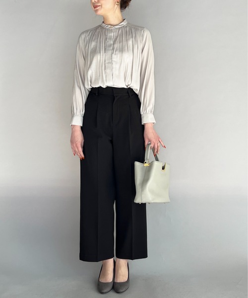 PICCIN(ピッチン)の「センタープレスストレートパンツ(スラックス・レディース・ブラック/ネイビー・M/L)」の15枚目の写真