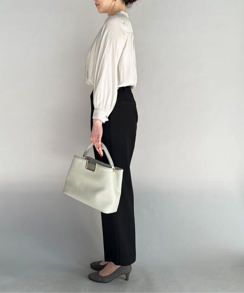 PICCIN(ピッチン)の「センタープレスストレートパンツ(スラックス・レディース・ブラック/ネイビー・M/L)」の16枚目の写真