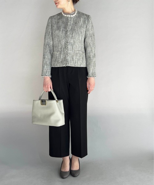 PICCIN(ピッチン)の「センタープレスストレートパンツ(スラックス・レディース・ブラック/ネイビー・M/L)」の11枚目の写真