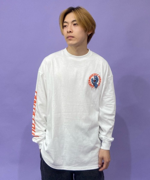 SANTA CRUZ（サンタクルーズ）の「【ムラサキスポーツ別注】SANTACRUZ/サンタクルーズ スクリーミングハンド バックプリントロンT 502221402（Tシャツ/カットソー・メンズ・ホワイト/ネイビー/ブラック/グリーン・M/XL/L）」の5枚目の写真