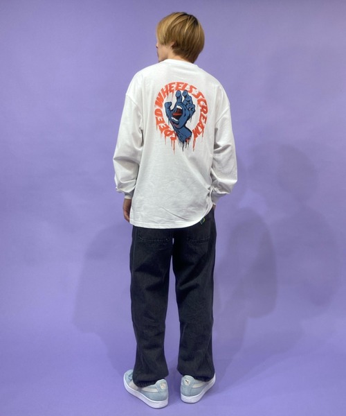 SANTA CRUZ（サンタクルーズ）の「【ムラサキスポーツ別注】SANTACRUZ/サンタクルーズ スクリーミングハンド バックプリントロンT 502221402（Tシャツ/カットソー・メンズ・ホワイト/ネイビー/ブラック/グリーン・M/XL/L）」の10枚目の写真