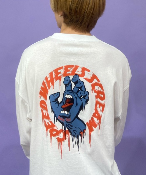 SANTA CRUZ（サンタクルーズ）の「【ムラサキスポーツ別注】SANTACRUZ/サンタクルーズ スクリーミングハンド バックプリントロンT 502221402（Tシャツ/カットソー・メンズ・ホワイト/ネイビー/ブラック/グリーン・M/XL/L）」の8枚目の写真