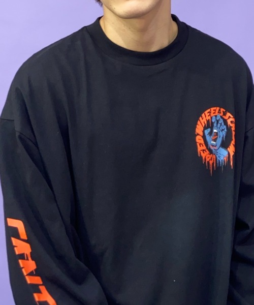 SANTA CRUZ（サンタクルーズ）の「【ムラサキスポーツ別注】SANTACRUZ/サンタクルーズ スクリーミングハンド バックプリントロンT 502221402（Tシャツ/カットソー・メンズ・ホワイト/ネイビー/ブラック/グリーン・M/XL/L）」の12枚目の写真