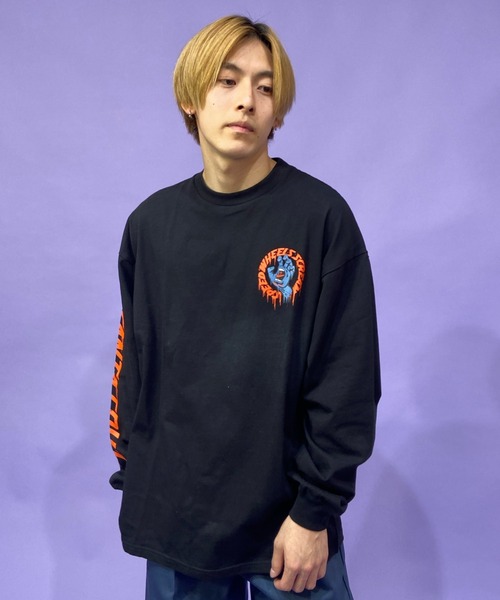 SANTA CRUZ（サンタクルーズ）の「【ムラサキスポーツ別注】SANTACRUZ/サンタクルーズ スクリーミングハンド バックプリントロンT 502221402（Tシャツ/カットソー・メンズ・ホワイト/ネイビー/ブラック/グリーン・M/XL/L）」の11枚目の写真