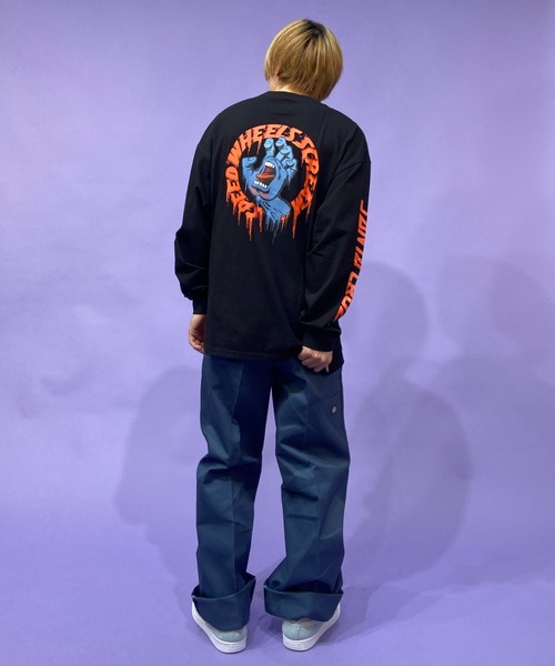 SANTA CRUZ（サンタクルーズ）の「【ムラサキスポーツ別注】SANTACRUZ/サンタクルーズ スクリーミングハンド バックプリントロンT 502221402（Tシャツ/カットソー・メンズ・ホワイト/ネイビー/ブラック/グリーン・M/XL/L）」の16枚目の写真