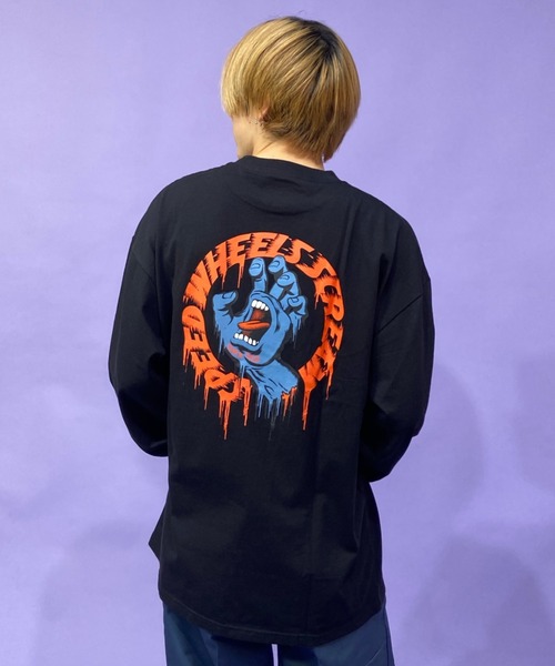 SANTA CRUZ（サンタクルーズ）の「【ムラサキスポーツ別注】SANTACRUZ/サンタクルーズ スクリーミングハンド バックプリントロンT 502221402（Tシャツ/カットソー・メンズ・ホワイト/ネイビー/ブラック/グリーン・M/XL/L）」の13枚目の写真