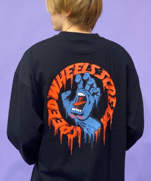 SANTA CRUZ（サンタクルーズ）の「【ムラサキスポーツ別注】SANTACRUZ/サンタクルーズ スクリーミングハンド バックプリントロンT 502221402（Tシャツ/カットソー・メンズ・ホワイト/ネイビー/ブラック/グリーン・M/XL/L）」の14枚目の写真