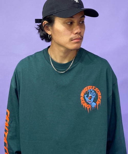 SANTA CRUZ（サンタクルーズ）の「【ムラサキスポーツ別注】SANTACRUZ/サンタクルーズ スクリーミングハンド バックプリントロンT 502221402（Tシャツ/カットソー・メンズ・ホワイト/ネイビー/ブラック/グリーン・M/XL/L）」の18枚目の写真