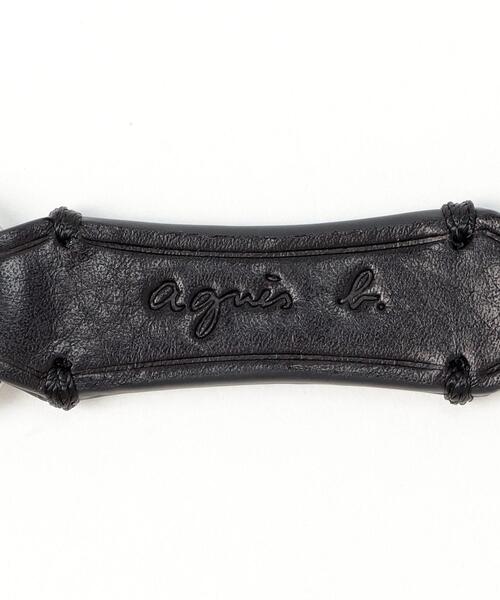 agnes b.（アニエスベー）の「レザーキーホルダー (QAH15－01)（キーホルダー・メンズ・ブラック・FREE）」の3枚目の写真