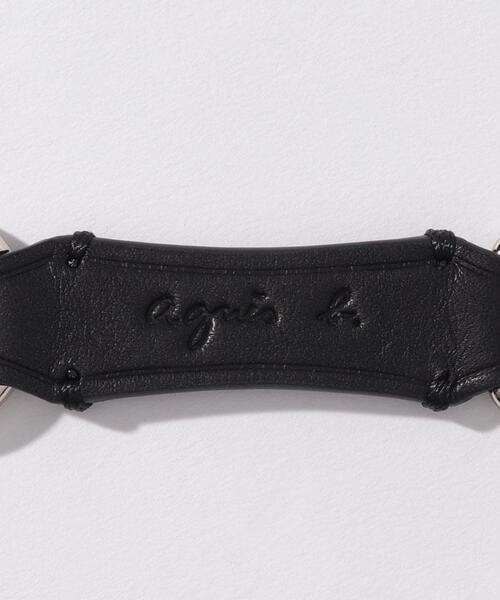 agnes b.（アニエスベー）の「レザーキーホルダー (QAH15－01)（キーホルダー・メンズ・ブラック・FREE）」の2枚目の写真