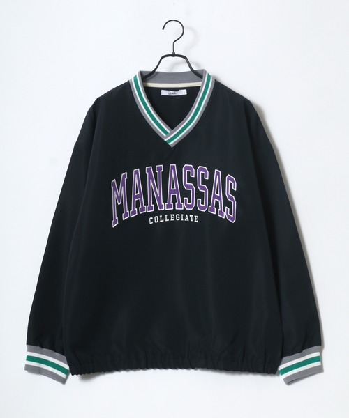 Marlins ロゴ ナイロンジャケットチャンピオン長袖 ウェア 黒