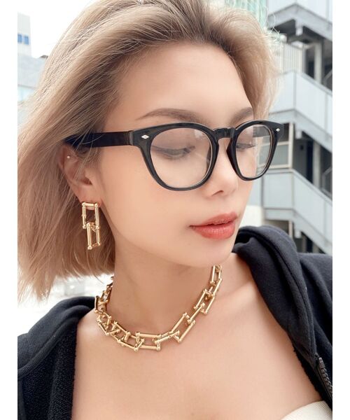 GYDA(ジェイダ)の「クリアボストンサングラス(その他雑貨・レディース・クリア/ブラック・FREE)」の5枚目の写真