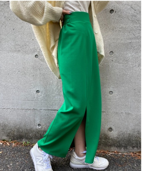 CIAOPANIC（チャオパニック）の「カットジョーゼットスリットタイトスカート（スカート・レディース・アイボリー/ブラック/グリーン・SMALL/MEDIUM）」の21枚目の写真