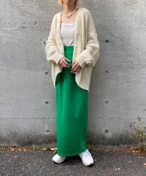 CIAOPANIC（チャオパニック）の「カットジョーゼットスリットタイトスカート（スカート・レディース・アイボリー/ブラック/グリーン・SMALL/MEDIUM）」の20枚目の写真