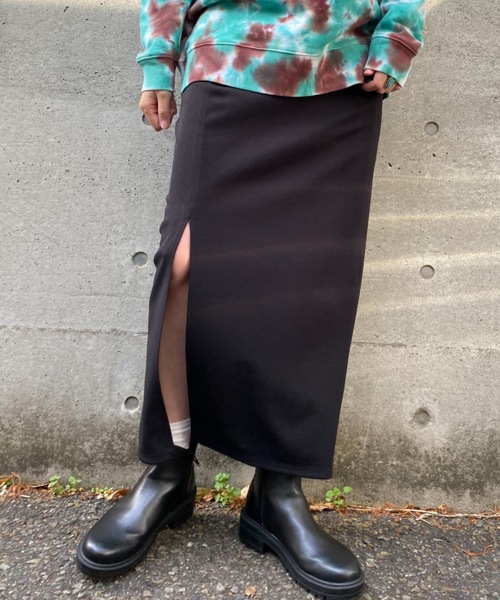 CIAOPANIC（チャオパニック）の「カットジョーゼットスリットタイトスカート（スカート・レディース・アイボリー/ブラック/グリーン・SMALL/MEDIUM）」の16枚目の写真