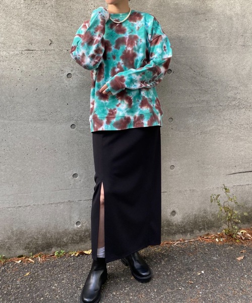 CIAOPANIC（チャオパニック）の「カットジョーゼットスリットタイトスカート（スカート・レディース・アイボリー/ブラック/グリーン・SMALL/MEDIUM）」の13枚目の写真