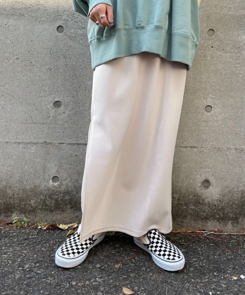 CIAOPANIC（チャオパニック）の「カットジョーゼットスリットタイトスカート（スカート・レディース・アイボリー/ブラック/グリーン・SMALL/MEDIUM）」の10枚目の写真