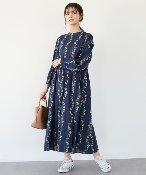 インドコットン混 ストライプ花柄2wayワンピース ワンピース Craft Standard Boutique クラフトスタンダードブティック のファッション通販 Zozotown