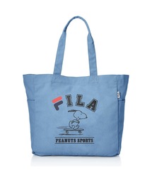 FILA（フィラ）の「【FILA×PEANUTS】スヌーピーコラボ 綿100% キャンバス トートバッグ ショルダーバッグ 大容量 27L（トートバッグ）」