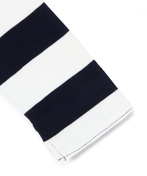 green label relaxing(グリーンレーベルリラクシング)の「【KIDS】ワイドボーダーロングスリーブカットソー ◆(Tシャツ/カットソー・キッズ・グレー/ネイビー・S/105/L/125/135/M/115/95)」の5枚目の写真