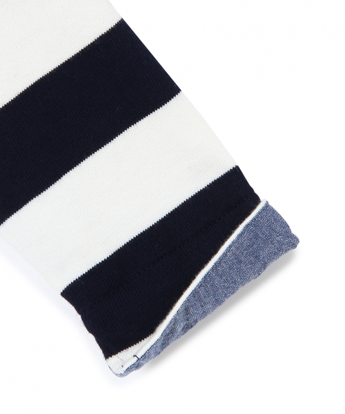 green label relaxing(グリーンレーベルリラクシング)の「【KIDS】ワイドボーダーロングスリーブカットソー ◆(Tシャツ/カットソー・キッズ・グレー/ネイビー・S/105/L/125/135/M/115/95)」の6枚目の写真