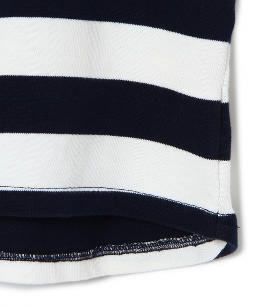 green label relaxing(グリーンレーベルリラクシング)の「【KIDS】ワイドボーダーロングスリーブカットソー ◆(Tシャツ/カットソー・キッズ・グレー/ネイビー・S/105/L/125/135/M/115/95)」の7枚目の写真