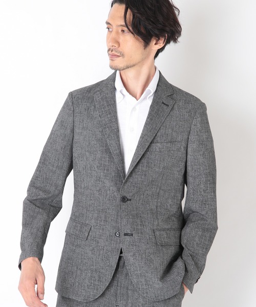 CROWDED CLOSET(クラウデッドクローゼット)の「【COOL DOT(クールドッツ)】ツイルプリントジャケット/セットアップ・別売りパンツ有り(テーラードジャケット・メンズ・ネイビー/グレー/ブルー・01/02/03/04)」の2枚目の写真