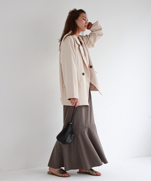 feepur（フェピュール）の「マーメイドスカート（スカート・レディース・チャコールグレー/ブラック/ベージュ/グリーン・SMALL/MEDIUM）」の10枚目の写真