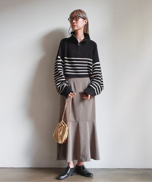 feepur（フェピュール）の「マーメイドスカート（スカート・レディース・チャコールグレー/ブラック/ベージュ/グリーン・SMALL/MEDIUM）」の7枚目の写真