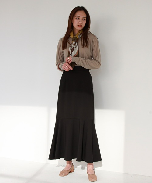 feepur（フェピュール）の「マーメイドスカート（スカート・レディース・チャコールグレー/ブラック/ベージュ/グリーン・SMALL/MEDIUM）」の9枚目の写真