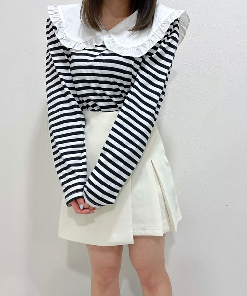 titty＆Co. PETIT（ティティアンドコープティ）の「【titty&Co.PETIT】サイドタックスカパン（スカート・レディース・グリーン/ブラック/アイボリー・MEDIUM/SMALL）」の13枚目の写真