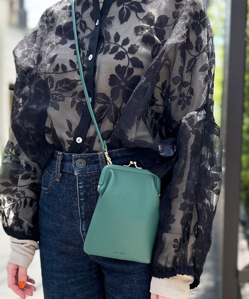 Legato Largo（レガートラルゴ）の「【Legato Largo】レガートラルゴ スマホ ショルダーバッグ ポーチ LH-F2064（ショルダーバッグ・レディース・ブラック/キャメル/グリーン/イエロー/グレイッシュベージュ・FREE）」の19枚目の写真