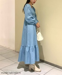 デニムでオトナレディワンピース