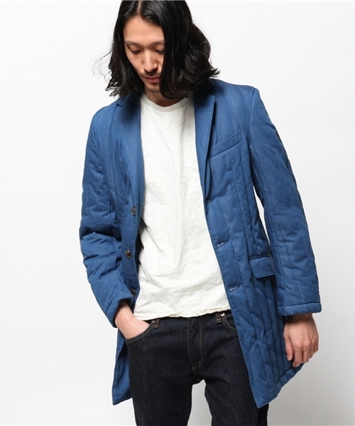 OUTLET（アウトレット）の「【Ciaopanic】デニムDOWNCHESTER（チェスターコート・メンズ・ブルー/インディゴブルー・MEDIUM/LARGE）」の4枚目の写真