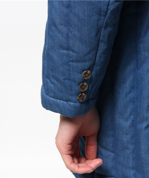 OUTLET（アウトレット）の「【Ciaopanic】デニムDOWNCHESTER（チェスターコート・メンズ・ブルー/インディゴブルー・MEDIUM/LARGE）」の8枚目の写真