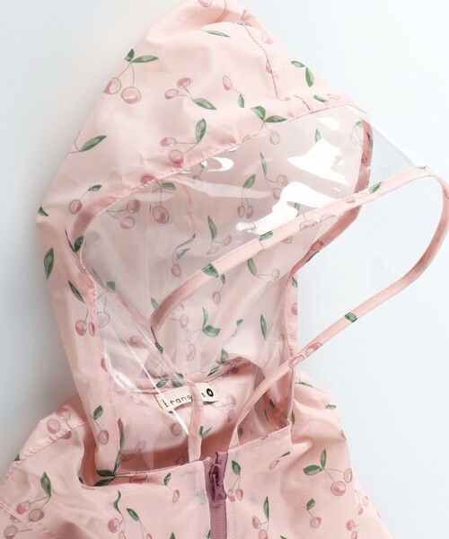 BRANSHES(ブランシェス)の「【撥水】チェリー柄レインコート(レインコート/ポンチョ・キッズ・ピンク・L/M/S)」の5枚目の写真