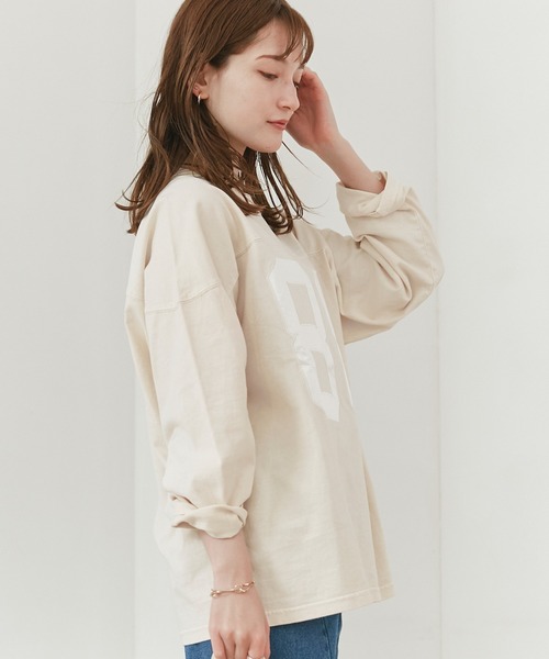 SCREEN STARS（スクリーンスターズ）の「【別注】ナンバリングフットボールTシャツ（Tシャツ/カットソー・レディース・アイボリー/ブルー/ネイビー・M/L）」の5枚目の写真