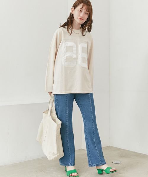 SCREEN STARS（スクリーンスターズ）の「【別注】ナンバリングフットボールTシャツ（Tシャツ/カットソー・レディース・アイボリー/ブルー/ネイビー・M/L）」の9枚目の写真