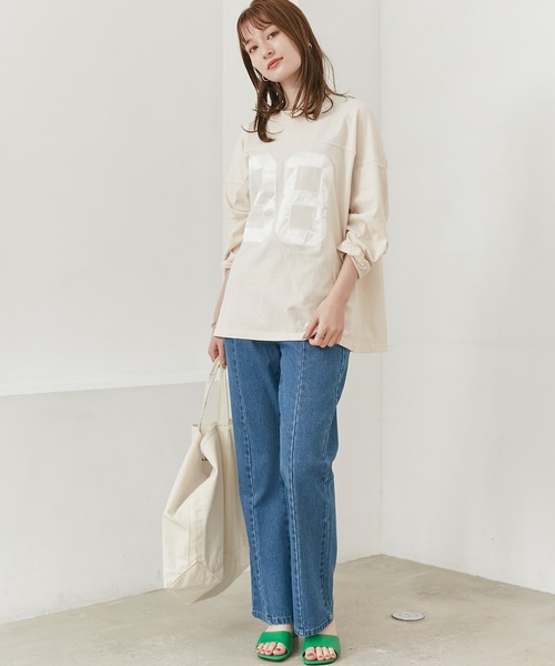 SCREEN STARS（スクリーンスターズ）の「【別注】ナンバリングフットボールTシャツ（Tシャツ/カットソー・レディース・アイボリー/ブルー/ネイビー・M/L）」の11枚目の写真