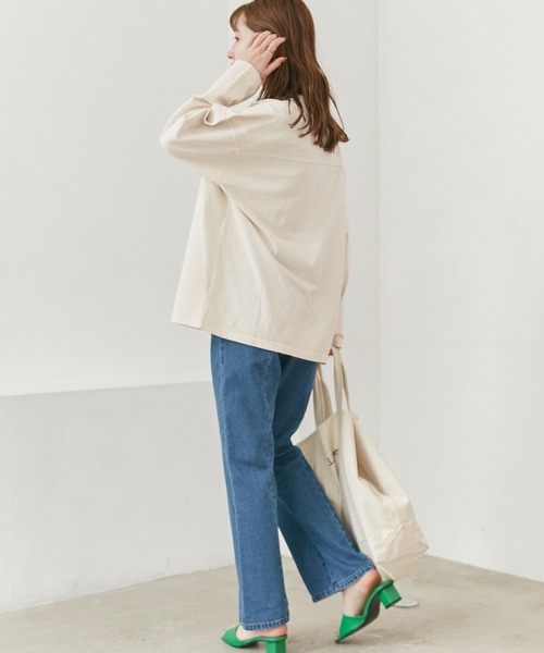 SCREEN STARS（スクリーンスターズ）の「【別注】ナンバリングフットボールTシャツ（Tシャツ/カットソー・レディース・アイボリー/ブルー/ネイビー・M/L）」の12枚目の写真