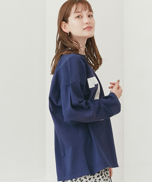 SCREEN STARS（スクリーンスターズ）の「【別注】ナンバリングフットボールTシャツ（Tシャツ/カットソー・レディース・アイボリー/ブルー/ネイビー・M/L）」の16枚目の写真