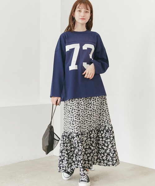 SCREEN STARS（スクリーンスターズ）の「【別注】ナンバリングフットボールTシャツ（Tシャツ/カットソー・レディース・アイボリー/ブルー/ネイビー・M/L）」の20枚目の写真