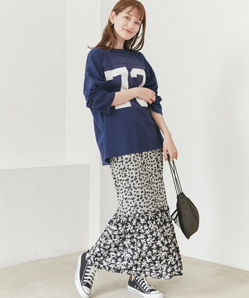 SCREEN STARS（スクリーンスターズ）の「【別注】ナンバリングフットボールTシャツ（Tシャツ/カットソー・レディース・アイボリー/ブルー/ネイビー・M/L）」の21枚目の写真