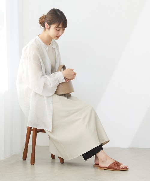 menue（メヌエ）の「スクエアトゥ 編み込み スライドサンダル（サンダル・レディース・イエロー/ブラック/ブラウン/ベージュ/アイボリー・M/S/3L/XS/L/LL）」の14枚目の写真